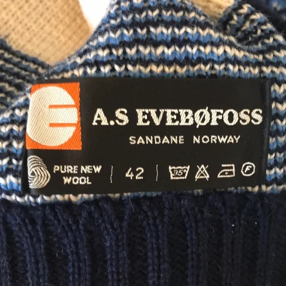 A.S Evebøfoss 100% WOOL NORDIC Sweater EUC Sz 42 - Picture 7 of 7
